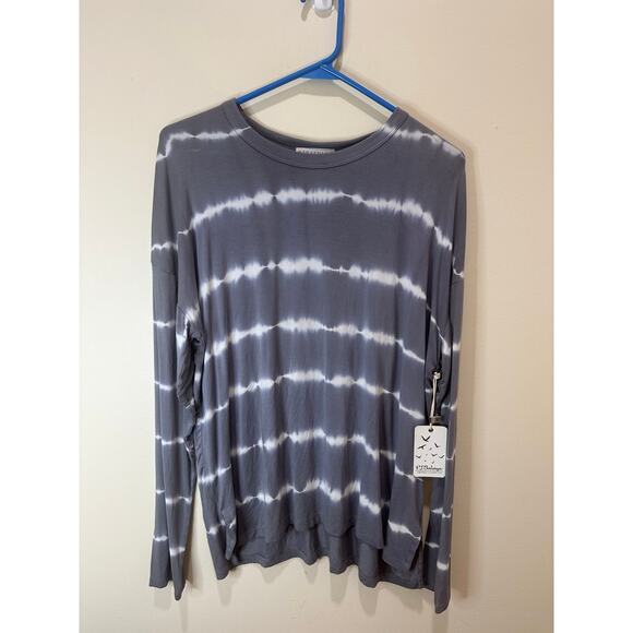 PJ Salvage NWT Sz S Tie Dye Shirt Happy Days Long Sleeve Round Neck - Picture 1 of 7